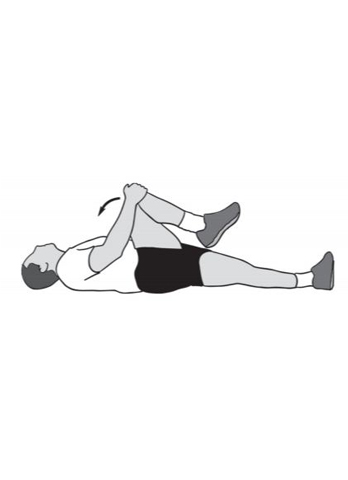 knee to chest - hip recovery exercise