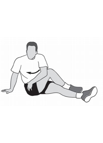 seated rotation stretch - hip recovery exercise