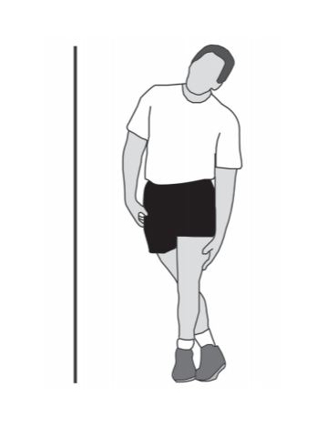 standing iliotibial band stretch - hip recovery exercise