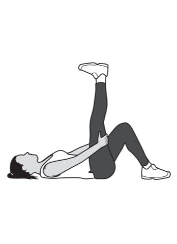 supine hamstring stretch - hip recovery exercise