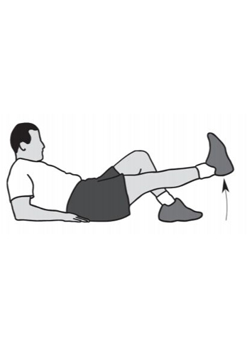 straight leg raises - knee recovery exercise