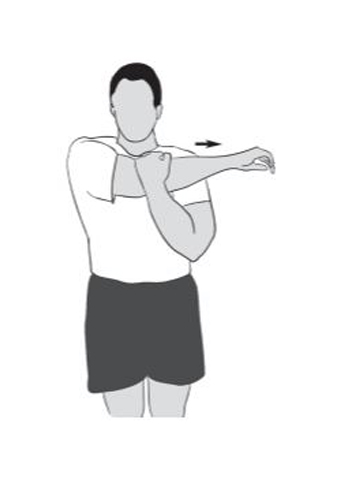 crossover arm stretch - shoulder recovery exercise