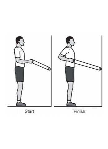 standing row - shoulder recovery exercise