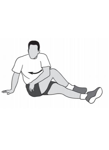 sitting rotation strech - spine recovery exercise